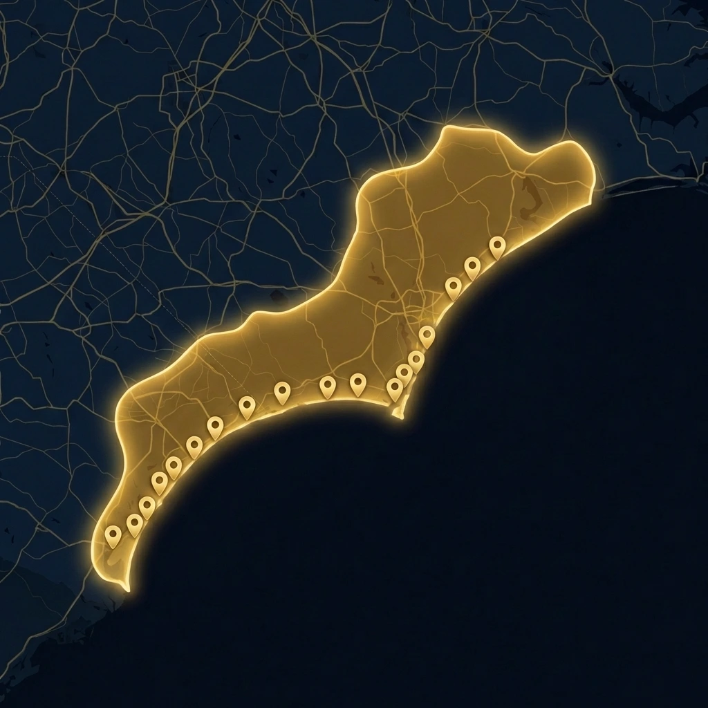 Service area map - NC/SC Coastline